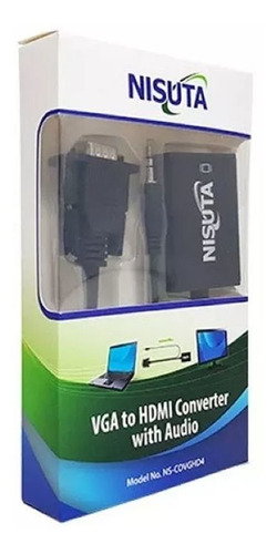 CONVERSOR VGA + AUDIO A HDMI1080P NSCOVGHD4 NISUTA