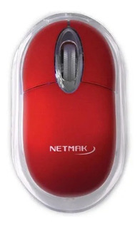 MOUSE LUMINOSO USB ROJO NM-M01R NETMAK
