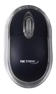 MOUSE LUMINOSO USB NEGRO NM-M01 NETMAK