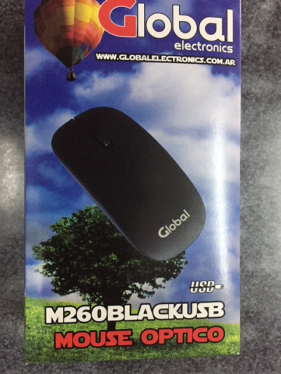 MOUSE USB 260 NEGRO GLOBAL