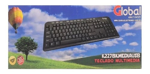 TECLADO MULTIMEDIA USB K227B GLOBAL