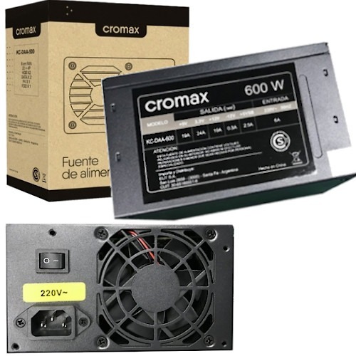 FUENTE 600W CROMAX SLIM