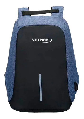 MOCHILA P/ NOTEBOOK 15.6 AZUL ANTI ROBO NM-DOZZA-B NETMAK